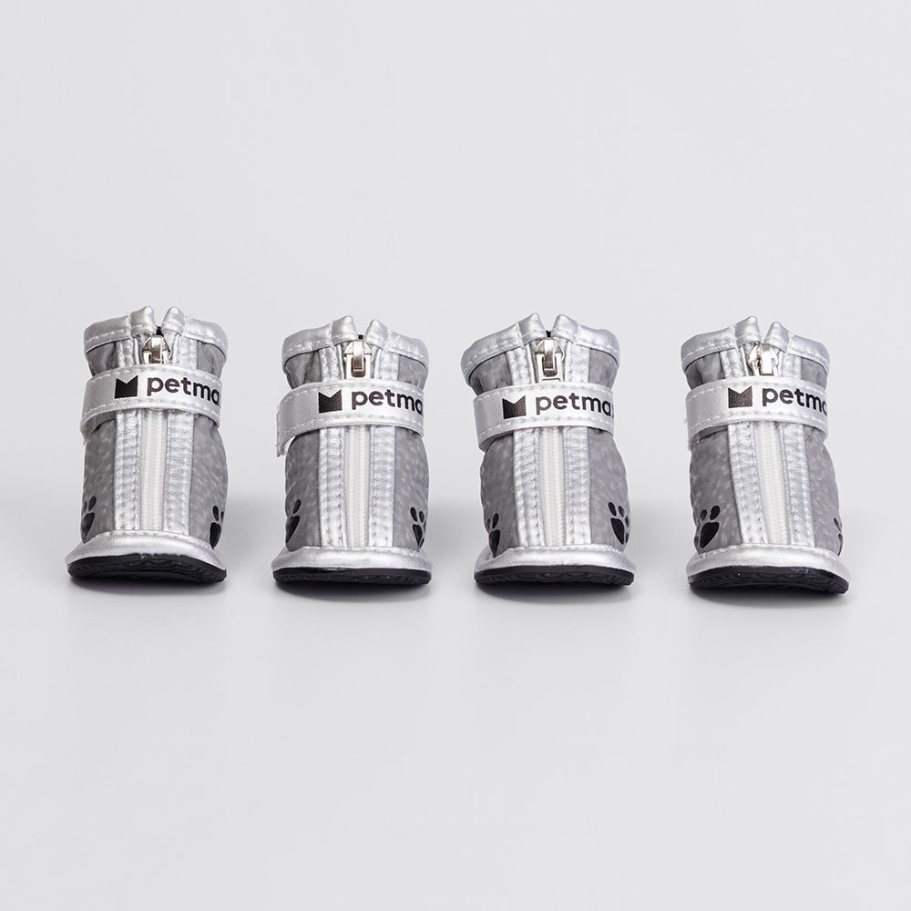 

Petmax Ботинки с лапкой для собак, , серебряные (унисекс, Серый