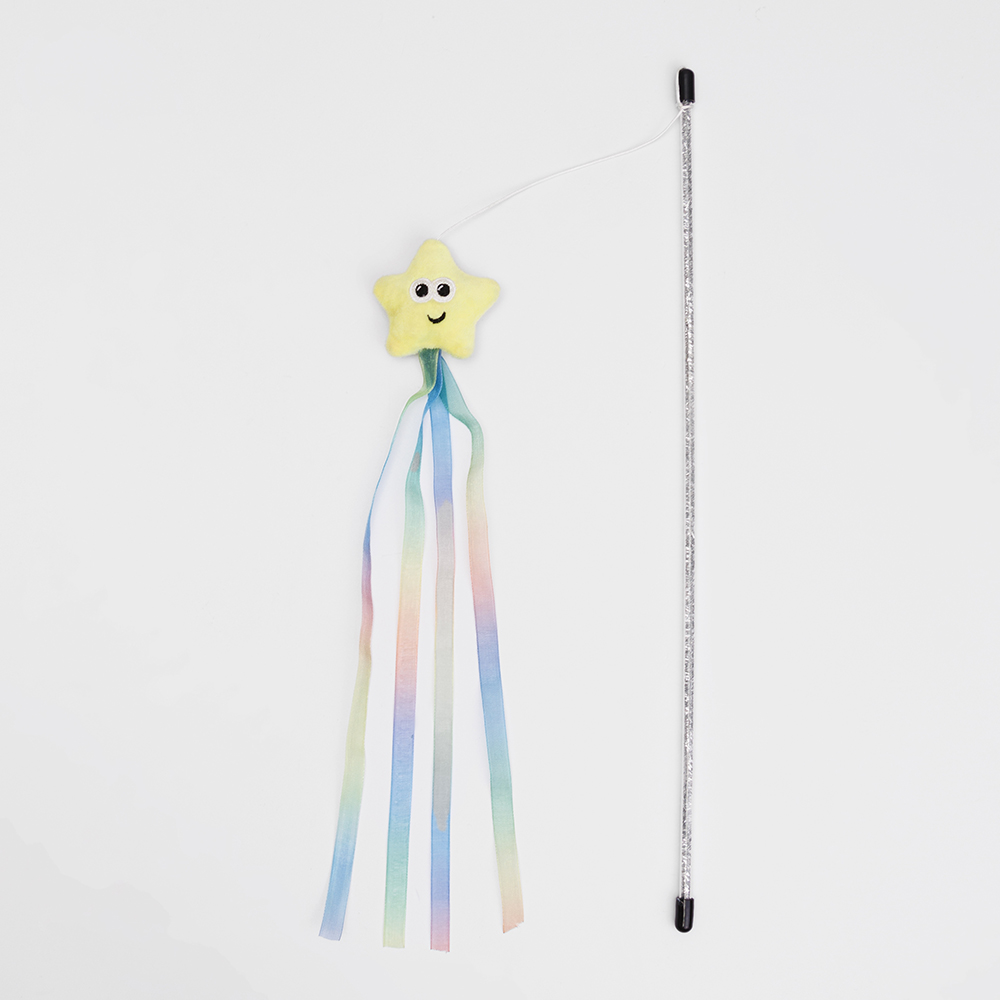 

RURRI Игрушка-дразнилка для кошек Звёздочка, 4x9x44 см