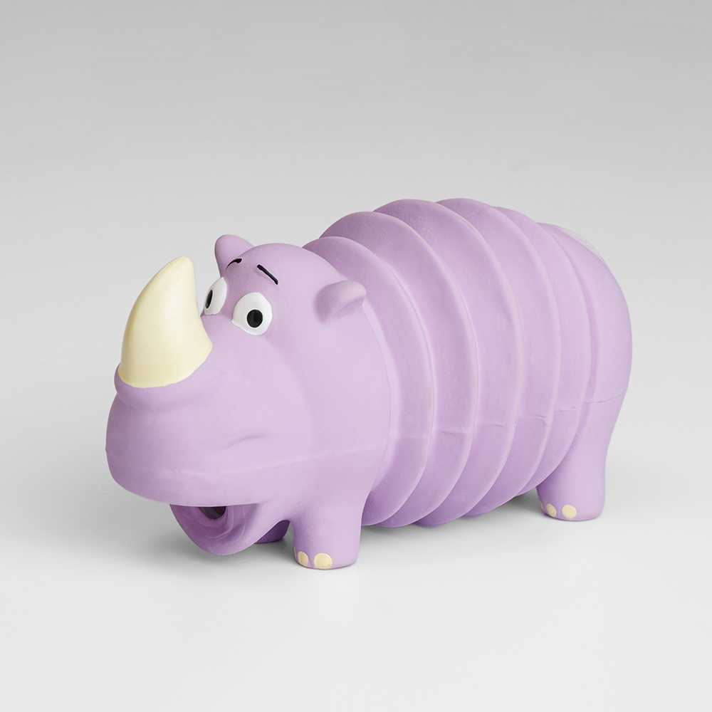 

Petmax Игрушка из латекса для собак Носорог, 19х9х9,5 см, Разноцветный