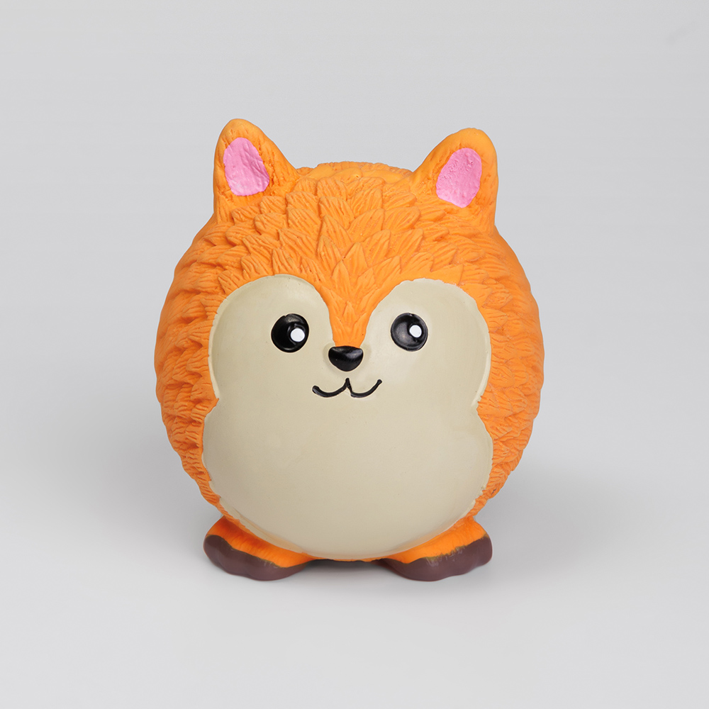

Petmax Игрушка из латекса для собак Лисичка, 9х8,5х7,2 см, Разноцветный