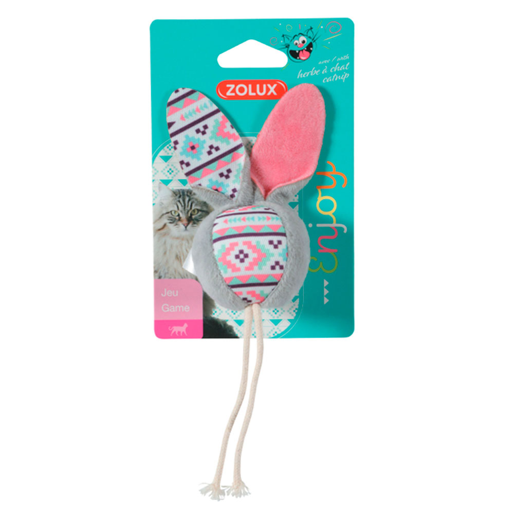 

Zolux Игрушка с кошачьей мятой для кошек Мяч талисман, 3,5х5,5х18 см, серая