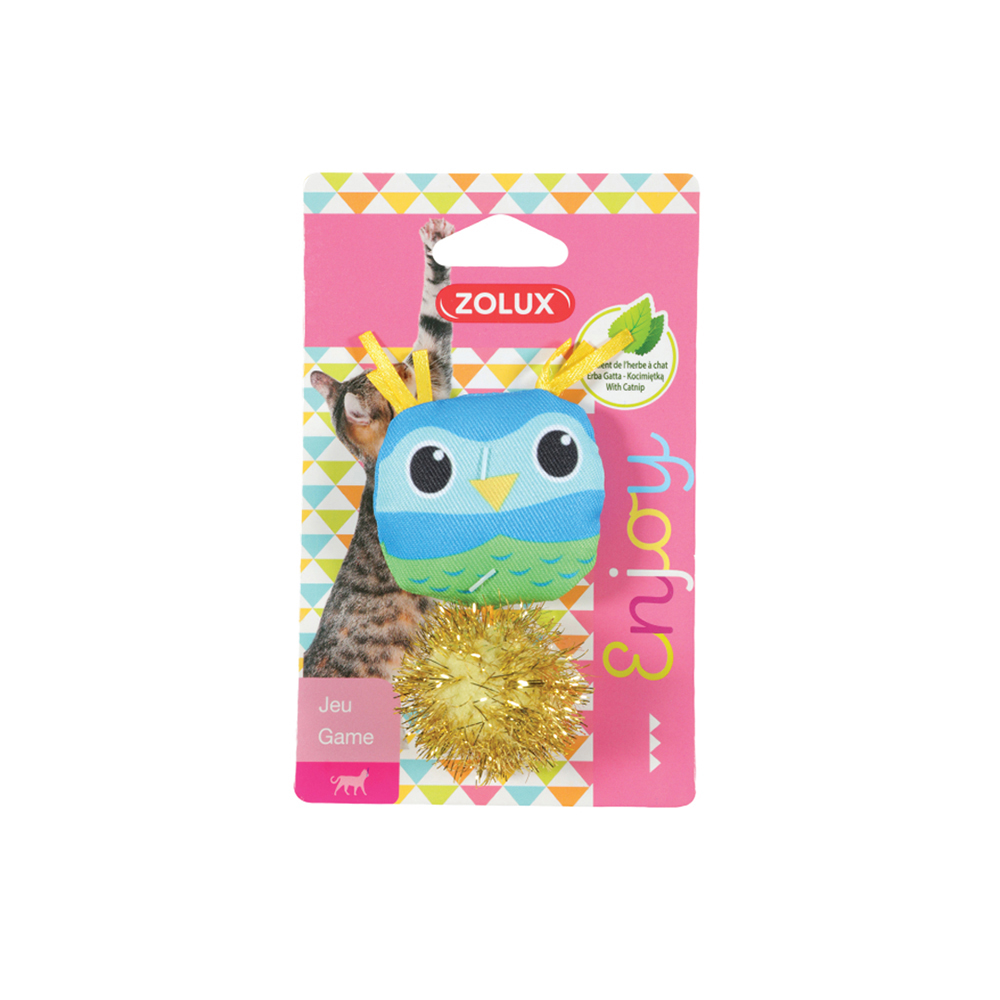 

Zolux Игрушка с кошачьей мятой для кошек Совенок, 5,5х2,5х9,5 см, голубая