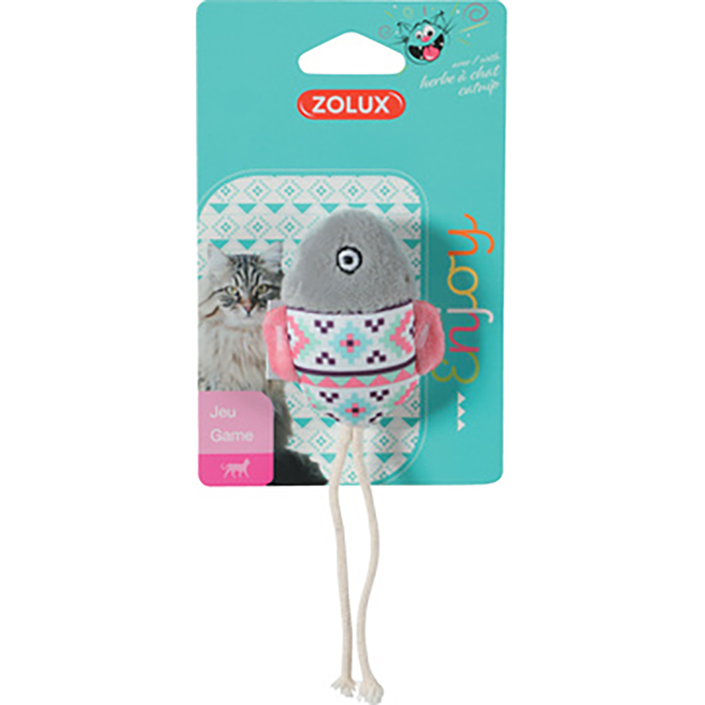 

Zolux Игрушка с кошачьей мятой для кошек Рыбка желаний, 2х6х15 см, серая