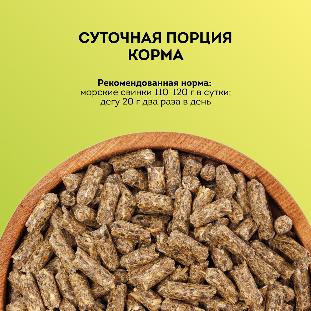

GRUMS Корм гранулированный для морских свинок и дегу, 1 кг
