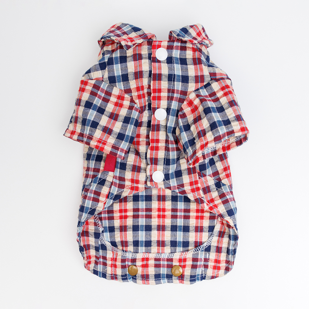 

Petmax Рубашка в клеточку для собак, , сине-красная, Синий