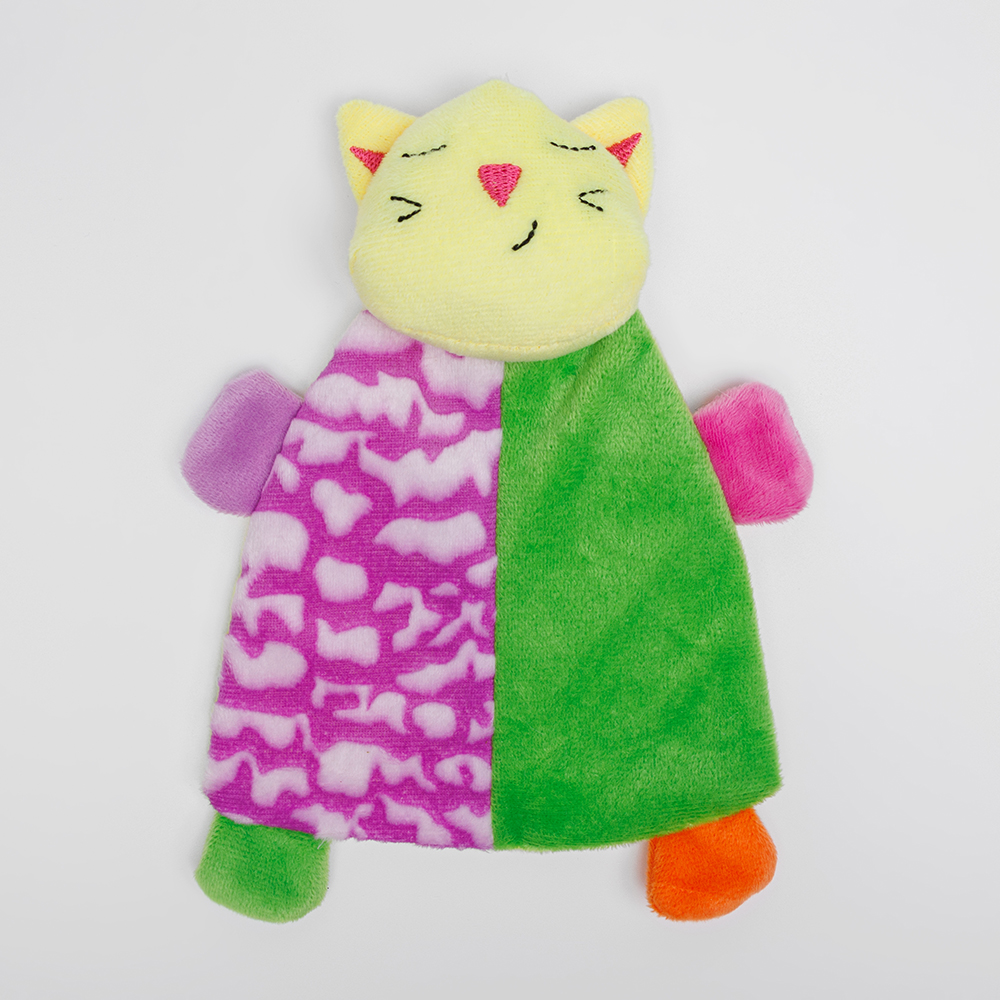 

Petmax Игрушка с пищалкой для собак Кот, 21,5х15х4 см, Разноцветный