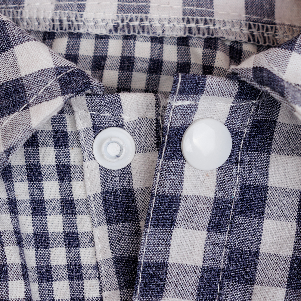 

Petmax Платье-рубашка для кошек и собак, , синее в клетку, Синий