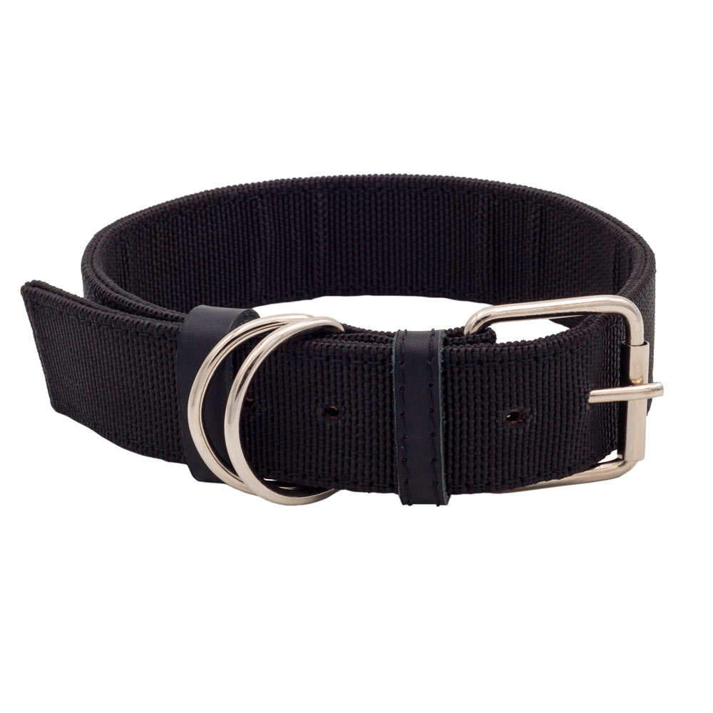 

Каскад Ошейник капроновый для собак, обхват шеи , ширина 3 см, черный