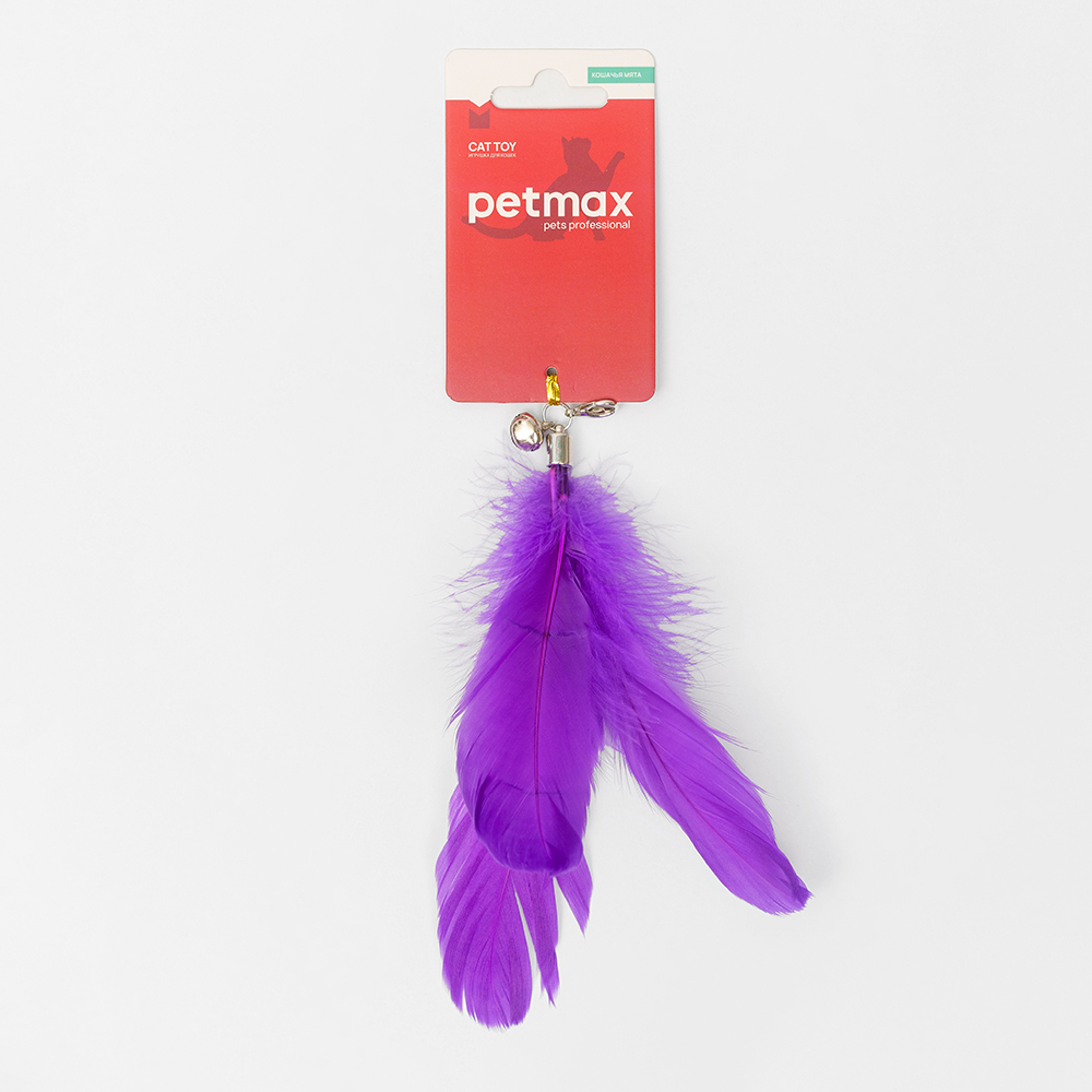 

Petmax Игрушка для кошек Сменная подвеска для дразнилки с перьями, длина 16 см, Разноцветный