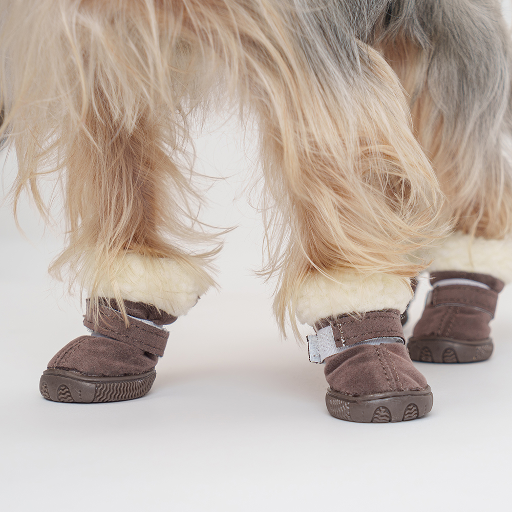 

Petmax Ботинки замшевые для собак, , серые, Серый