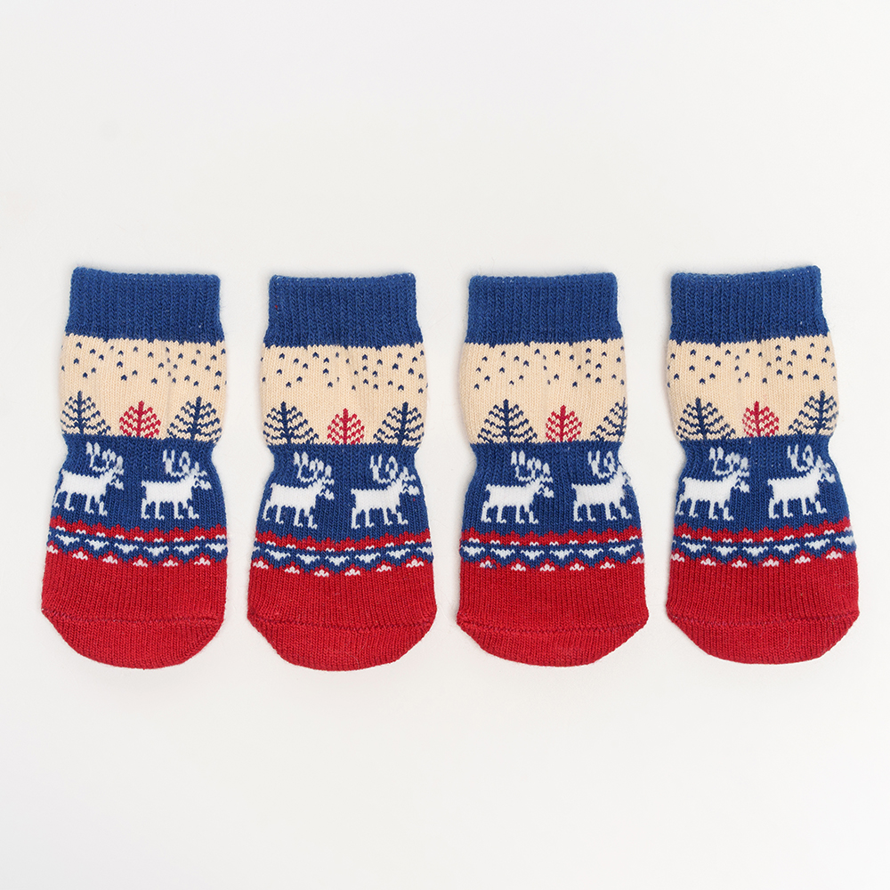 

Petmax Носки с оленями для собак, , красно-синие, Синий