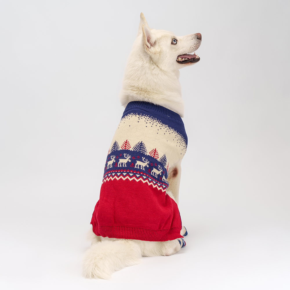 

Petmax Свитер с оленями для собак, , красно-синий, Красный