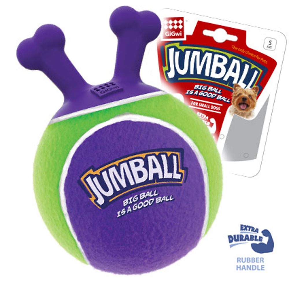 GiGwi Игрушка из теннисной резины для собак Jumball, 19 см