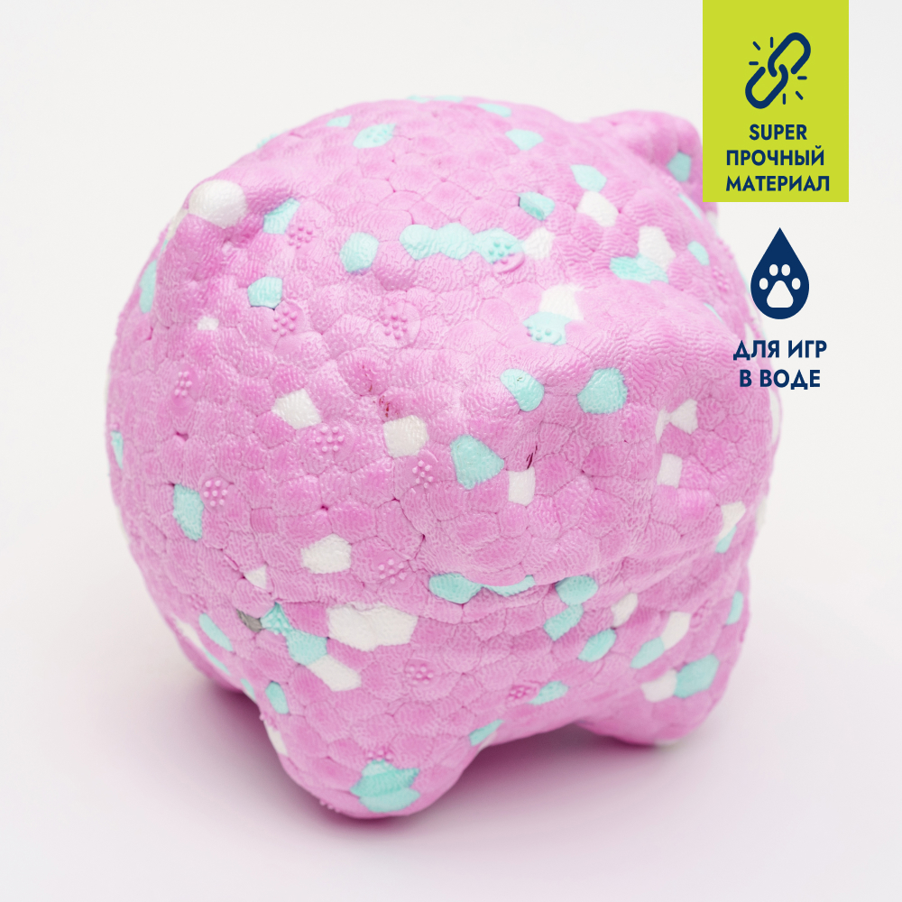 

RURRI Игрушка для собак Свинка, 9х9,5х9 см, Разноцветный