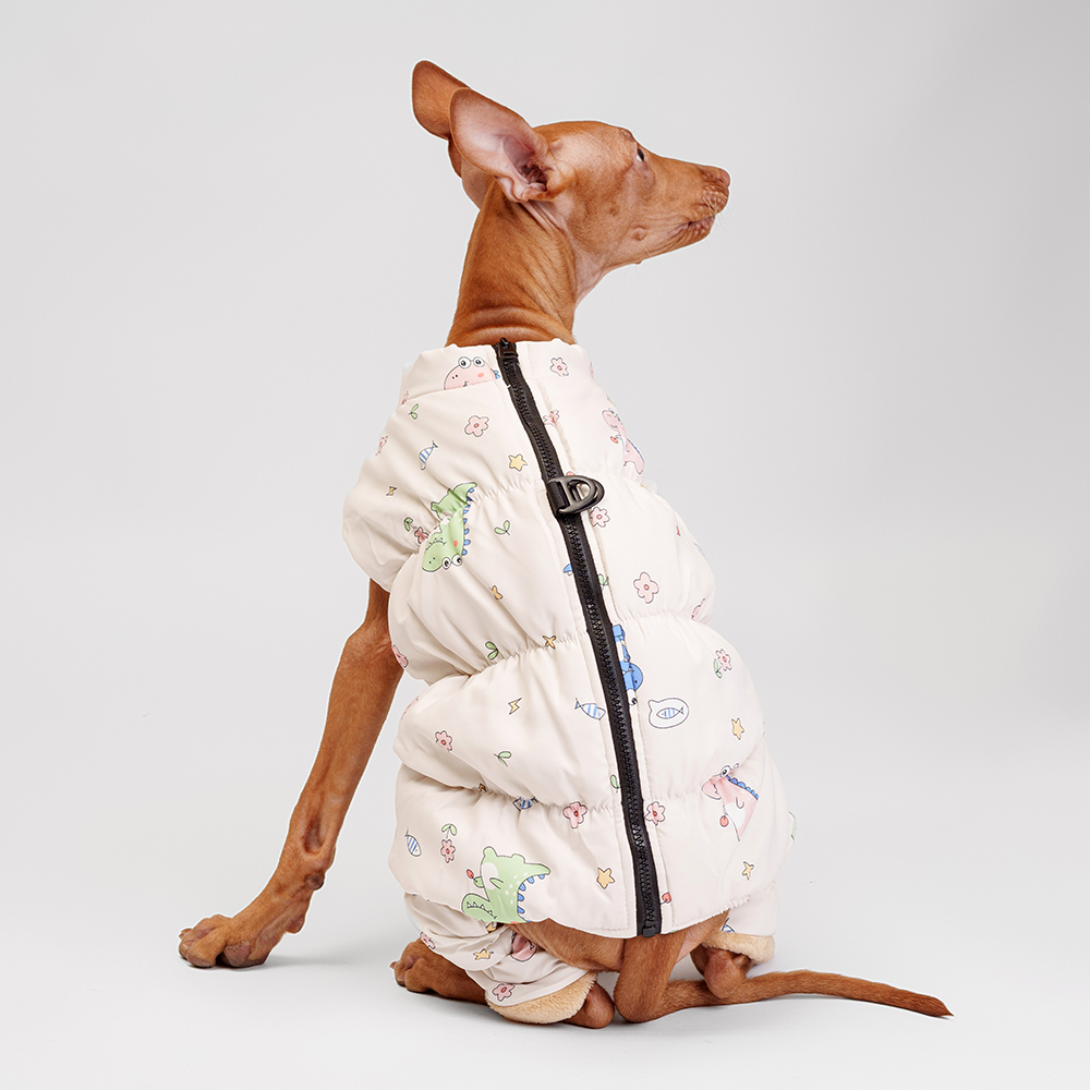 Petmax Комбинезон на замке для собак, 2XL, светлый