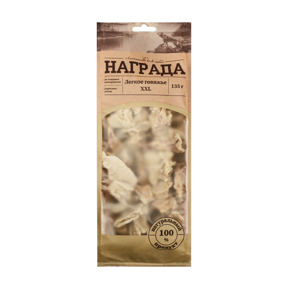 

Награда Лакомство Легкое говяжье (XXL, 135 гр.) для собак