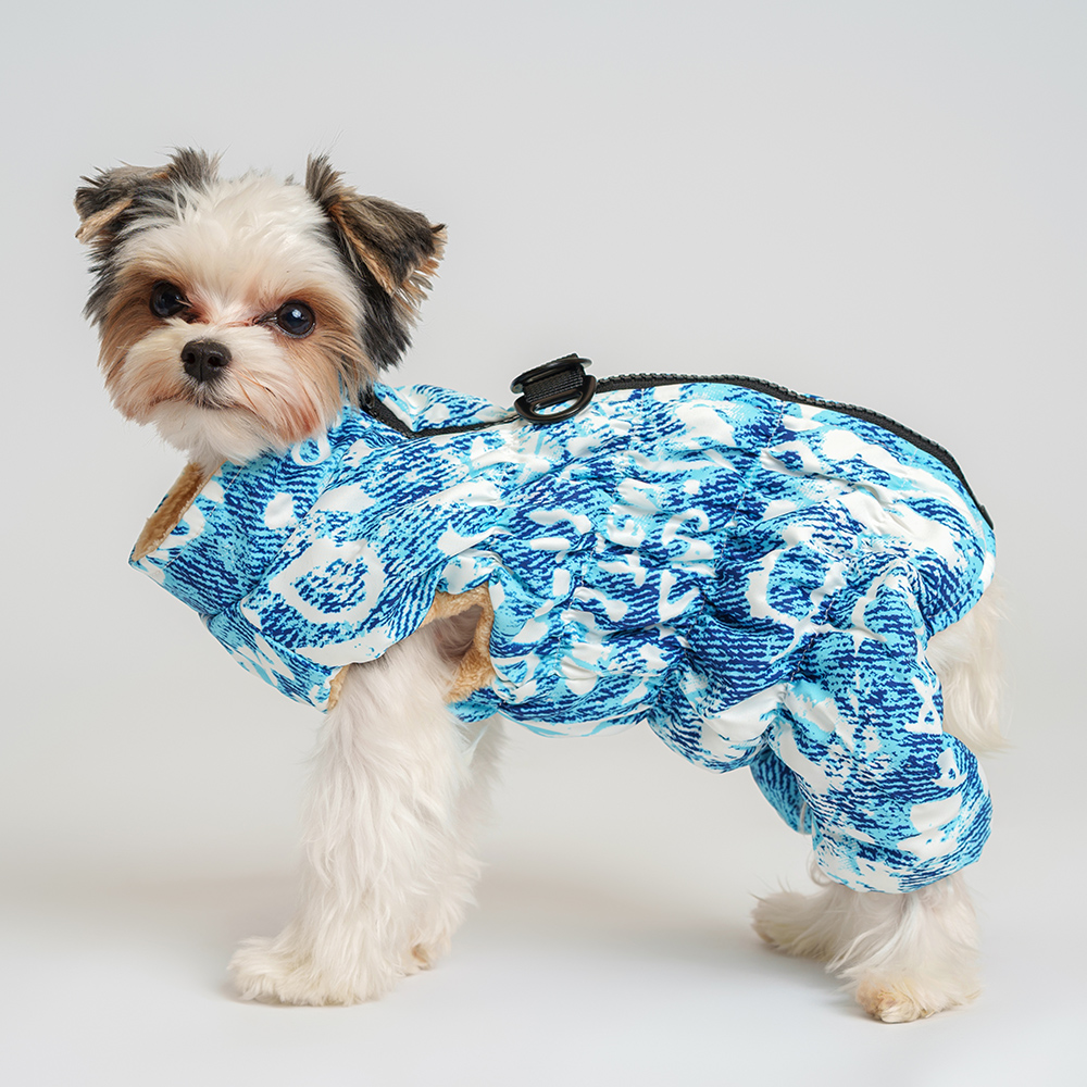 

Petmax Комбинезон на замке для собак, , голубо-белый (девочка, Голубой