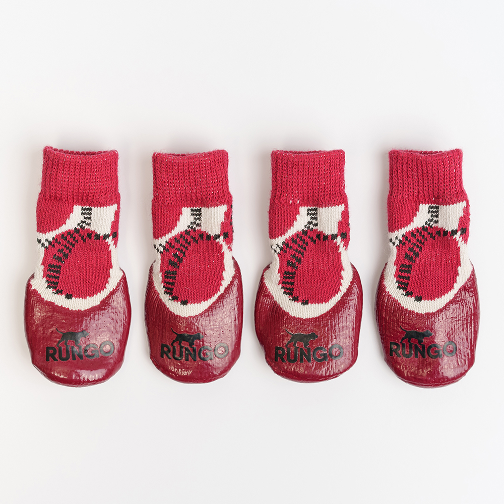 

Rungo Носки с прорезиненной подошвой для собак, , красный