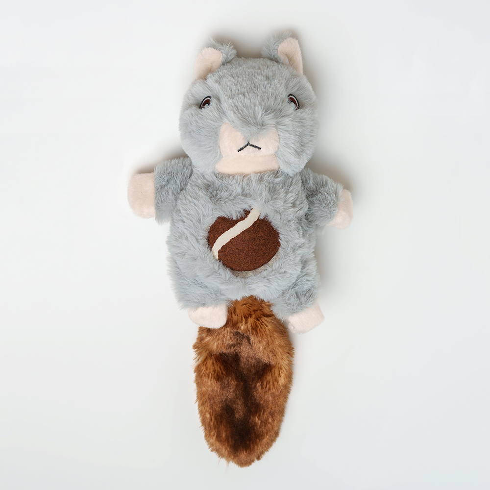 

RURRI Игрушка для собак Белка с мячом, 37х18х8,5 см, Разноцветный