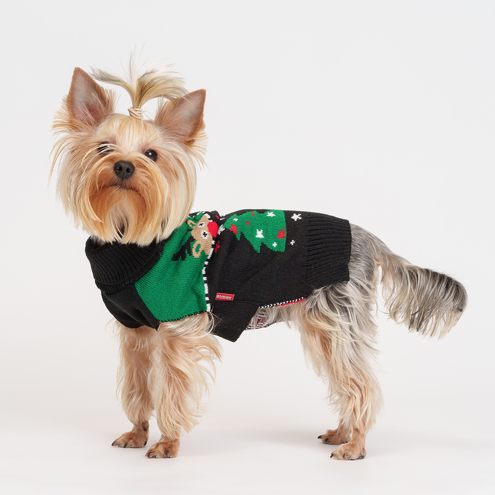 

Petmax Свитер новогодний для кошек и собак, , черный