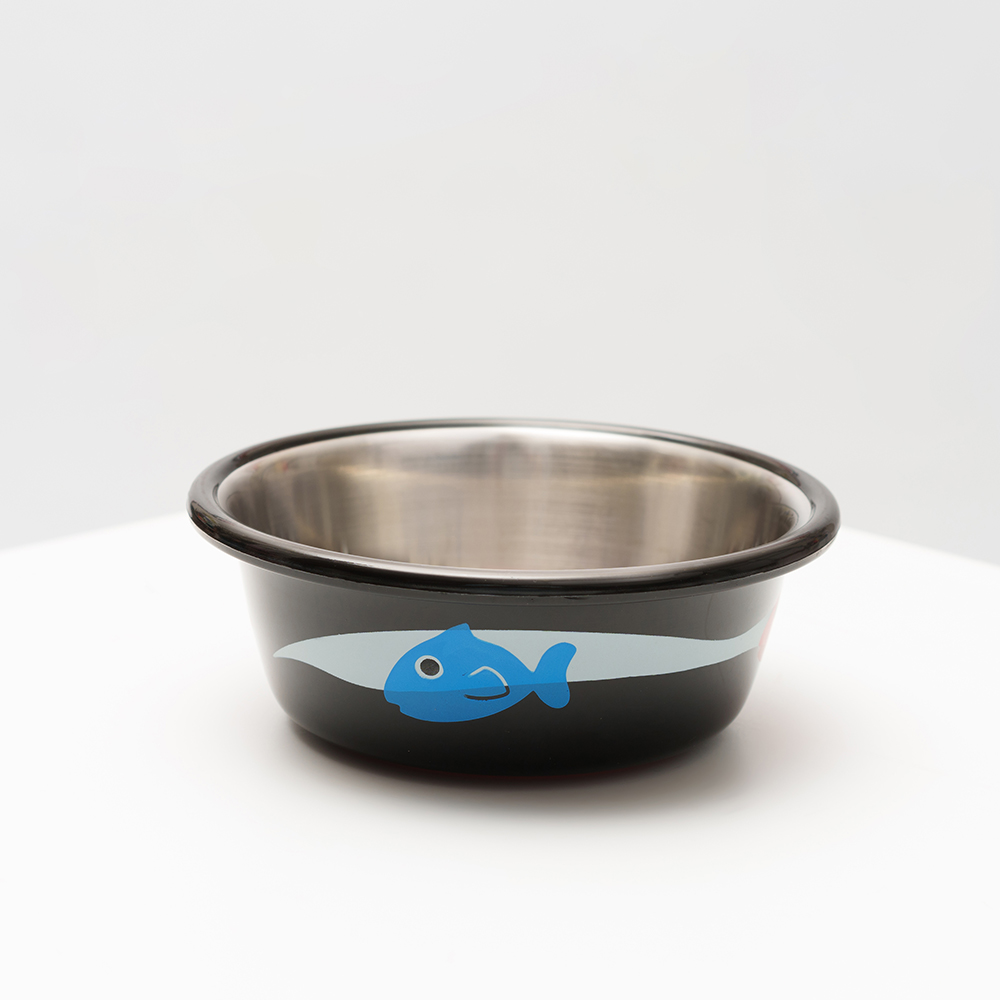 

Petmax Миска для грызунов Сute Fish, 235 мл, 11х4 см, черная, Черный