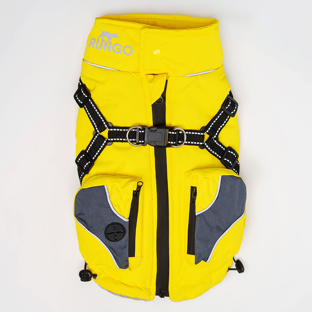 

Rungo Куртка со шлейкой на молнии для собак, , желтая, Желтый