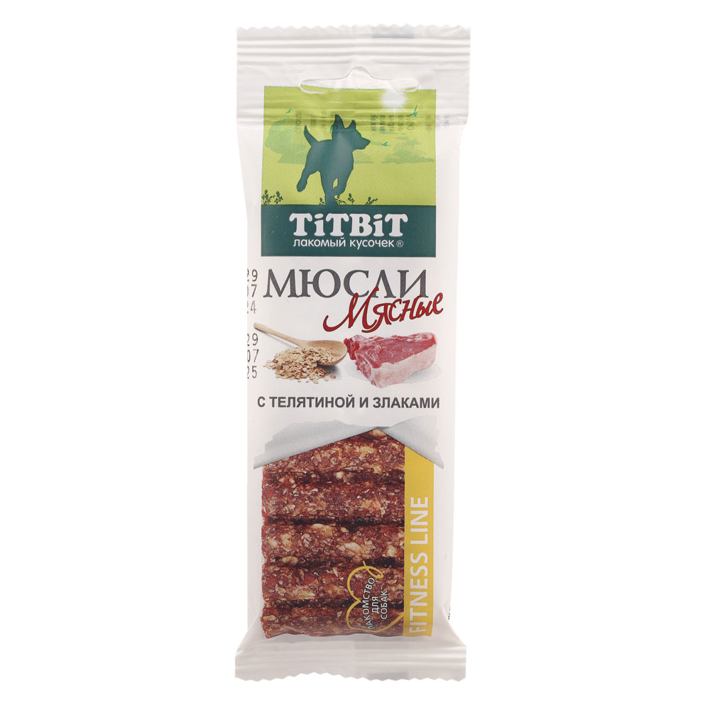 

TiTBiT Лакомство Мюсли мясные с телятиной и злаками (40 гр.) для собак