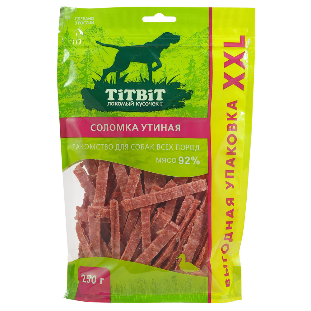 

TiTBiT Лакомство Соломка утиная для собак, 250 гр.
