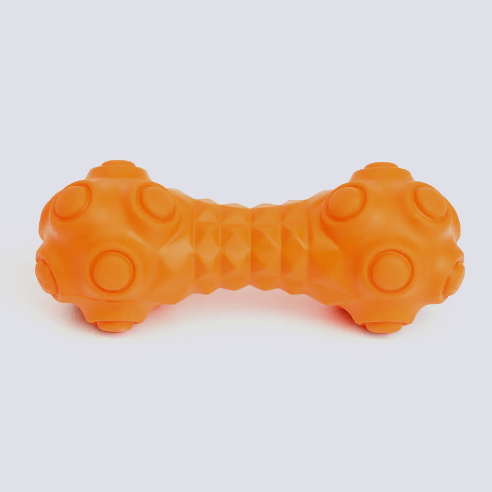 

RURRI Игрушка из каучука для собак Гантель, 15х6 см, Оранжевый