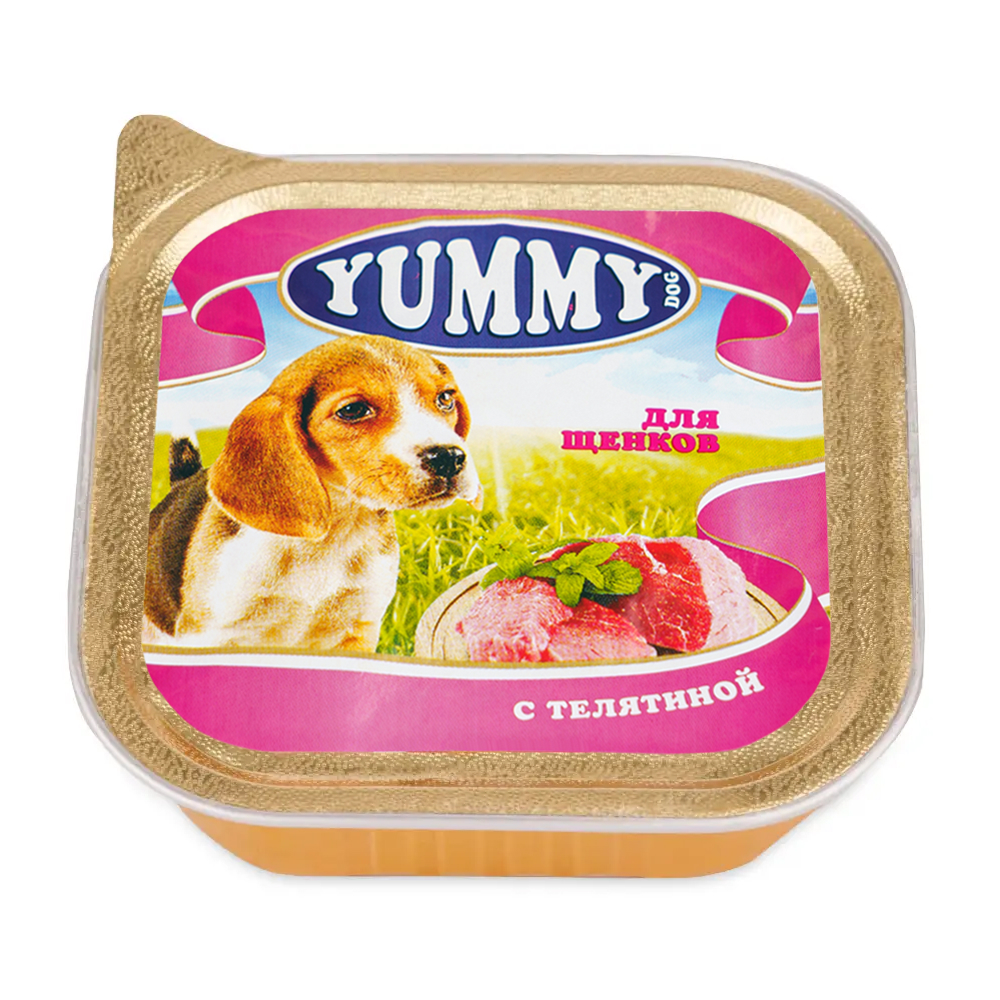 

Yummy Влажный корм (консервы) для щенков, с телятиной, 100 гр.