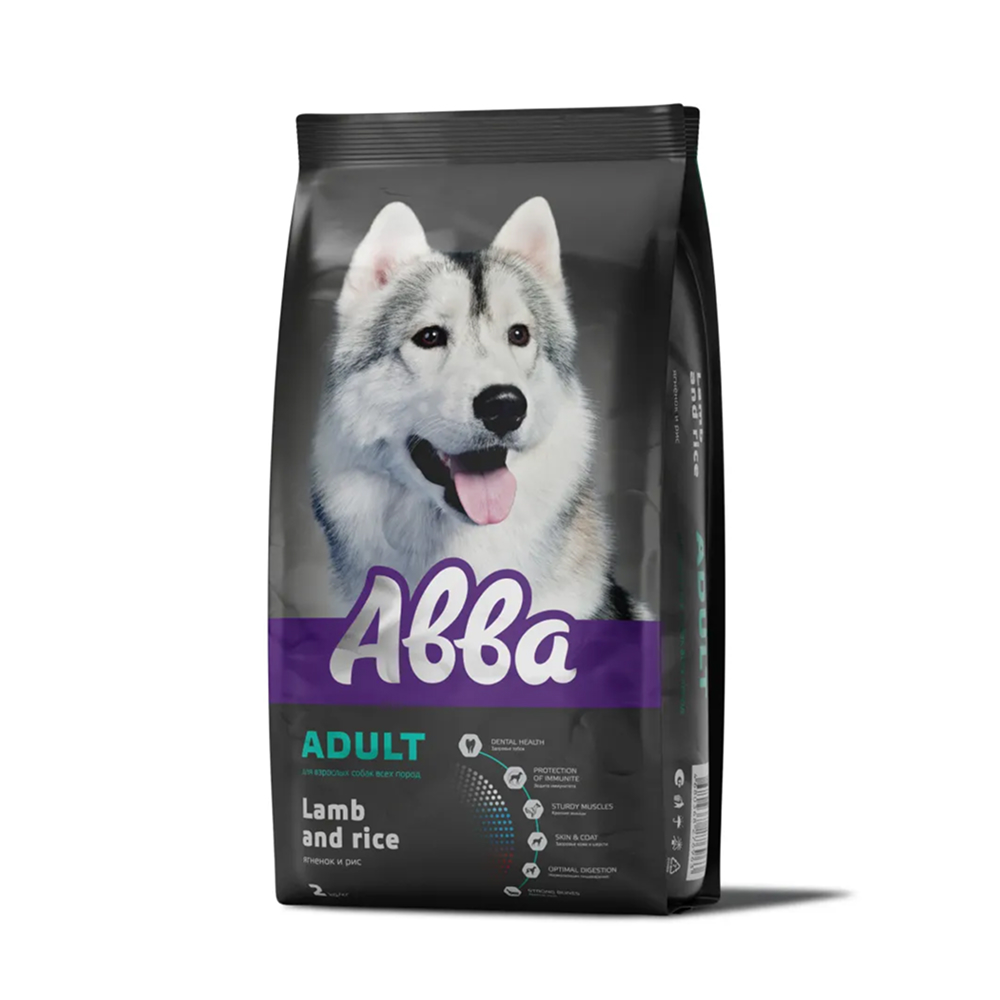 

АВВА Premium Adult Сухой корм для собак всех пород, ягненок и рис, 2 кг