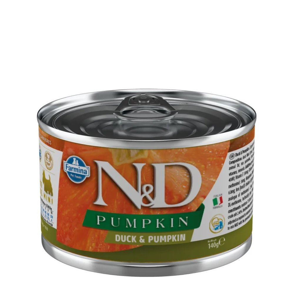 

Farmina N&D PUMPKIN Влажный корм (консервы) для взрослых собак, с уткой и тыквой, 140 гр.