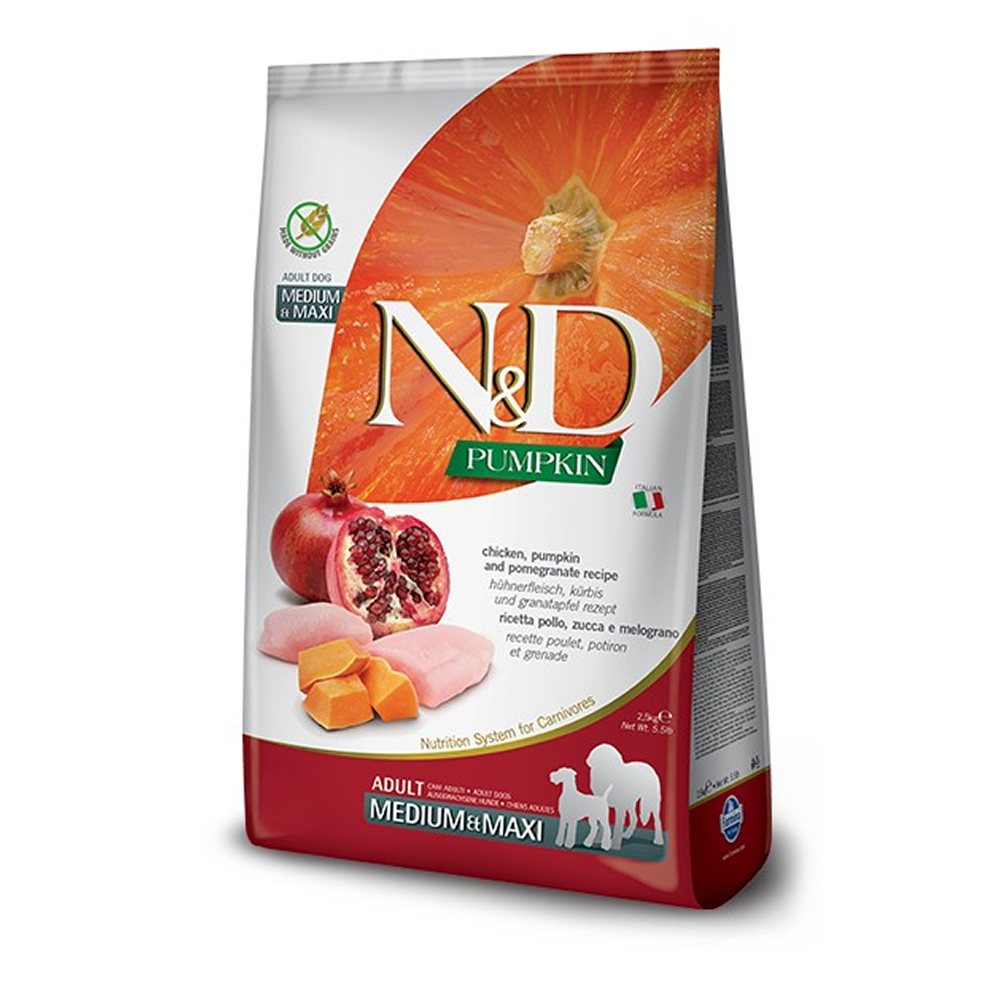 

Farmina N&D PUMPKIN Сухой корм для собак средних и крупных пород, с курицей, тыквой и гранатом, 12 кг