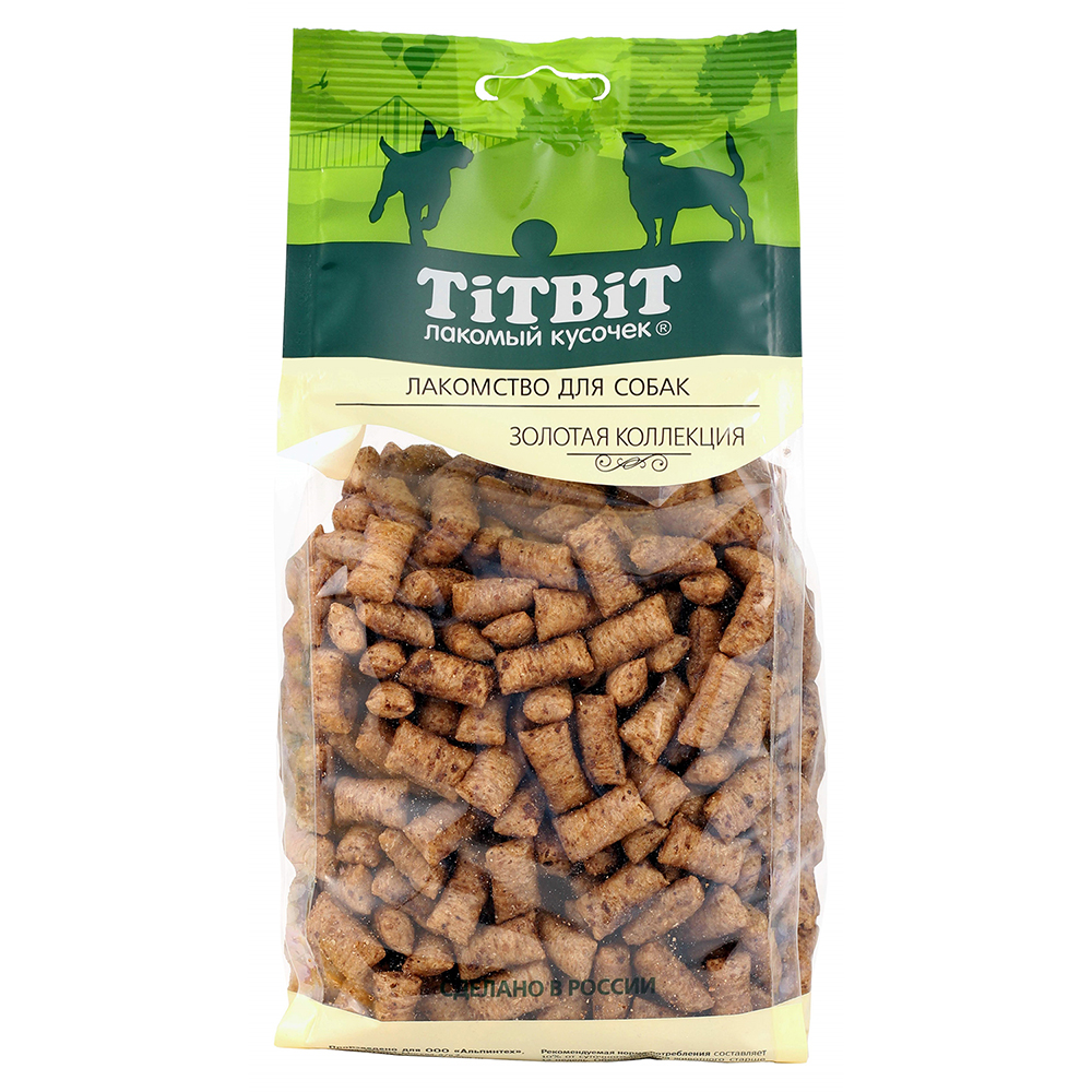 

TiTBiT Лакомство Подушечки с обсыпкой из рубца говяжьего для собак, 370 гр.