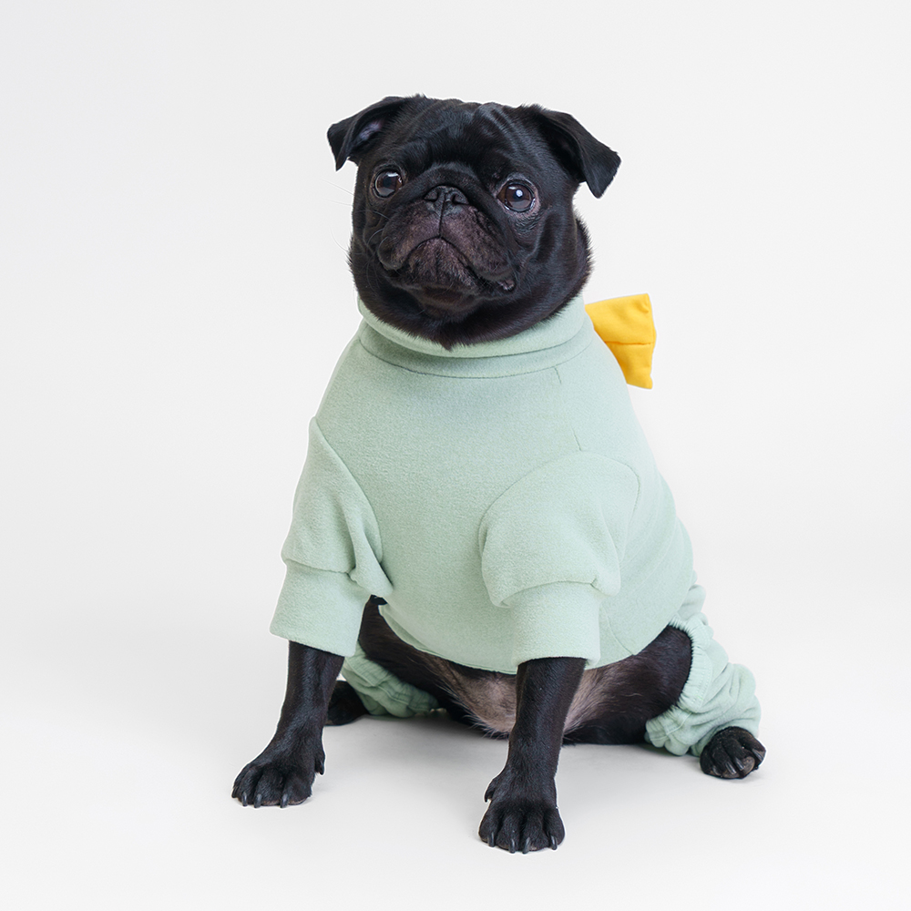 

RURRI Костюм флисовый с бантом для кошек и собак, , зеленый