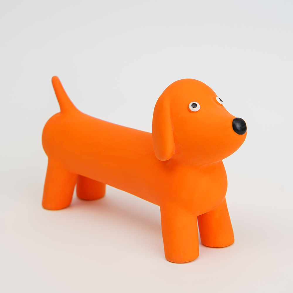 

RURRI Игрушка из латекса для собак Такса, 19х5х10,5 см, Разноцветный