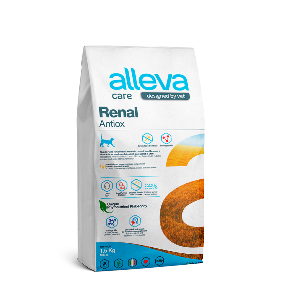 

ALLEVA Cat Adult Renal-Antiox Сухой диетический корм для кошек, 1,5 кг