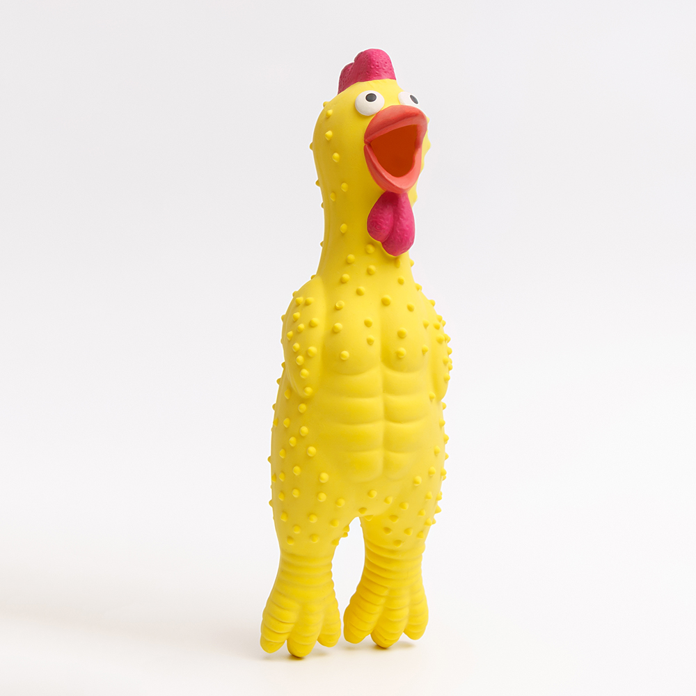 

RURRI Игрушка из латекса для собак Курица, 25,5х7,5х7 см, Разноцветный