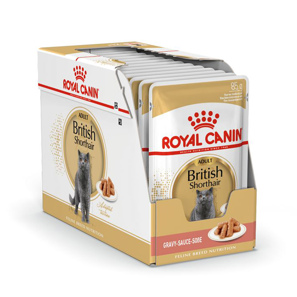 

Royal Canin British Shorthair Adult Влажный корм (пауч) для кошек британской короткошерстной породы старше 12 месяцев, 85 гр.