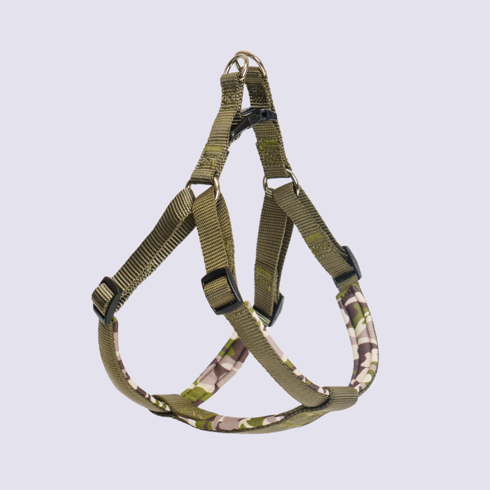 

Rungo Шлейка для собак Step-in Soft, обхват груди , ширина ремешка 2 см, зеленый камуфляж