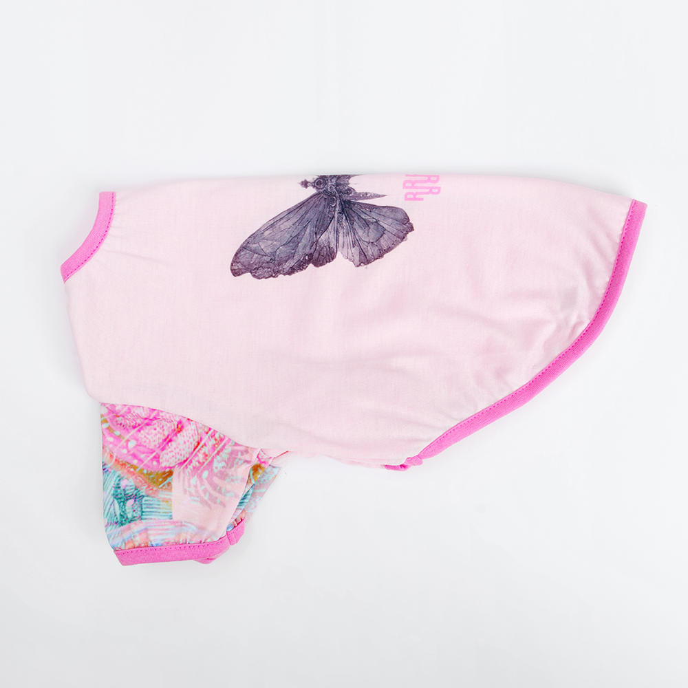 

RURRI Футболка с бабочкой для собак, , розовая, Розовый