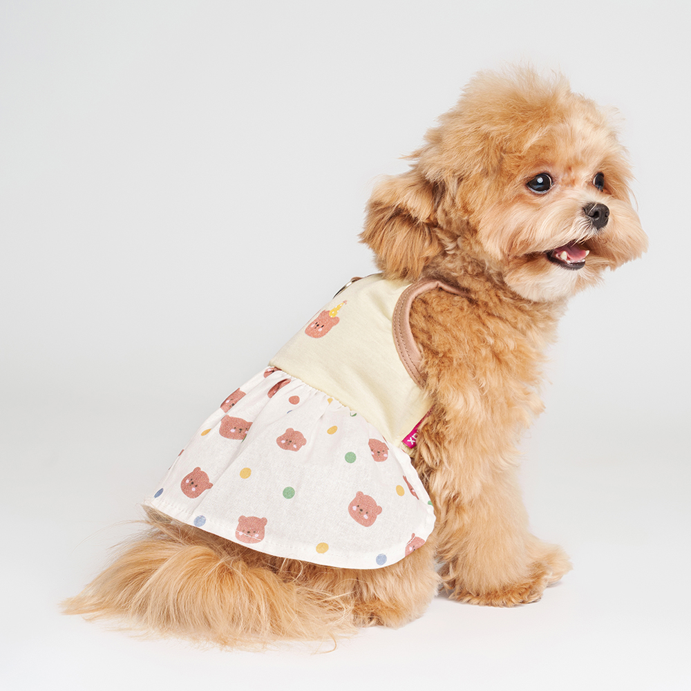 

Petmax Платье с мишками для собак, , желтое, Желтый