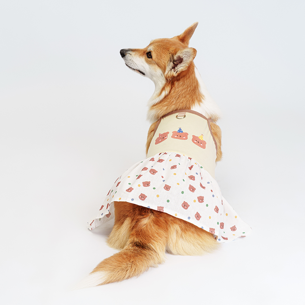 

Petmax Платье с мишками для собак, , желтое, Желтый