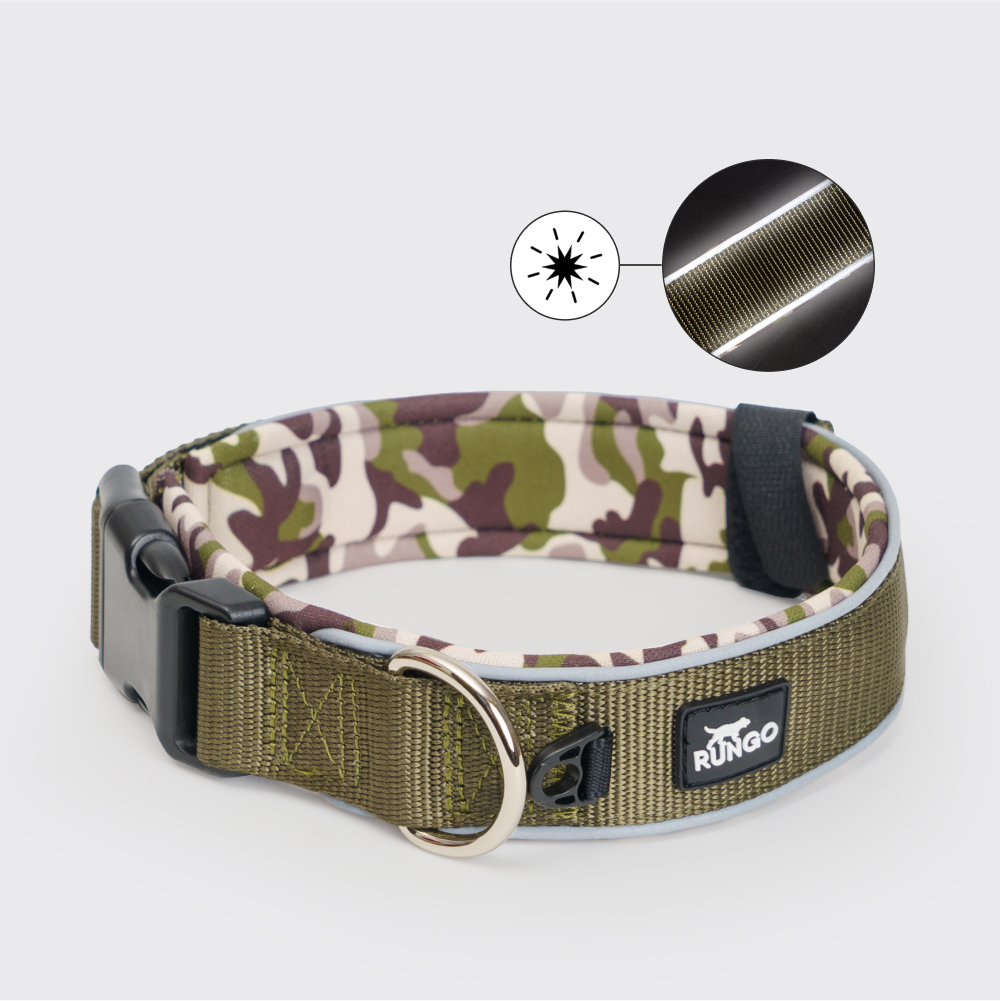 

Rungo Ошейник для собак Extreme, , обхват шеи 30-33 см, ширина 1,6 (2,3) см, зеленый камуфляж