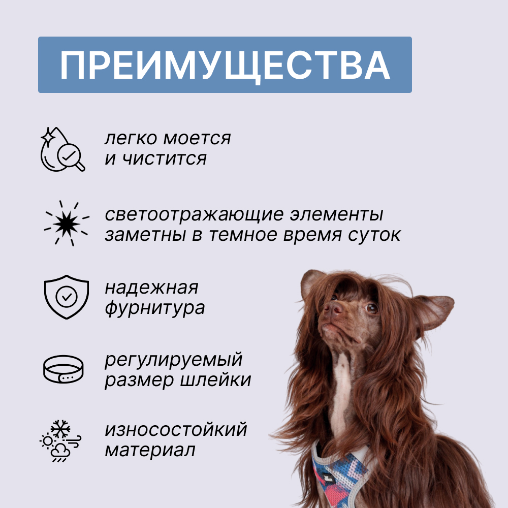 

Rungo Шлейка для собак Comfort, , обхват груди 28-40 см, ширина ремешка 1,0 см, красный с голубым