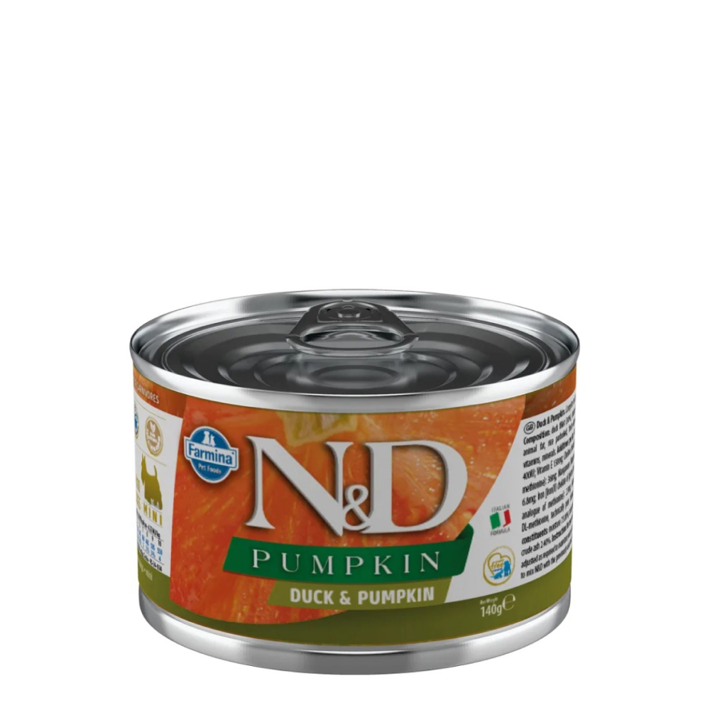 

Farmina N&D Pumpkin Влажный корм (консервы) для взрослых собак, с уткой и тыквой, 140 гр.