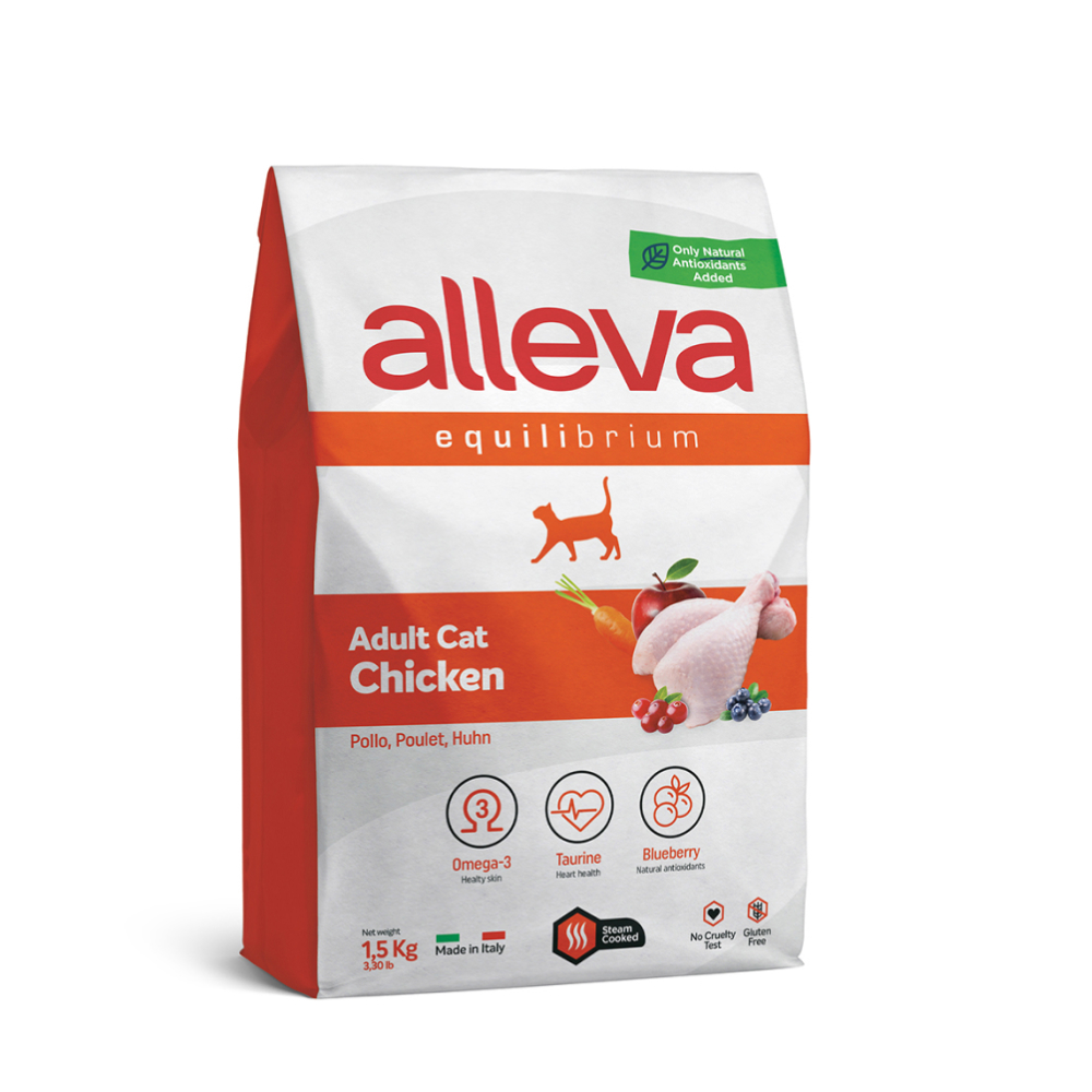 

ALLEVA Equilibrium Сухой корм для взрослых кошек, с курицей, 1,5 кг