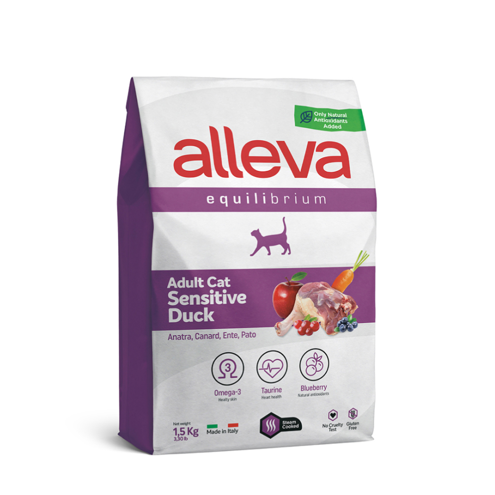 

ALLEVA Equilibrium Сухой корм для кошек, с уткой, 1,5 кг