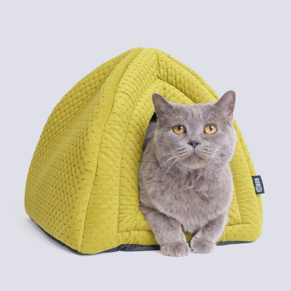 

RURRI Дом-лежанка для кошек и собак, 37х37х34 см, салатовый