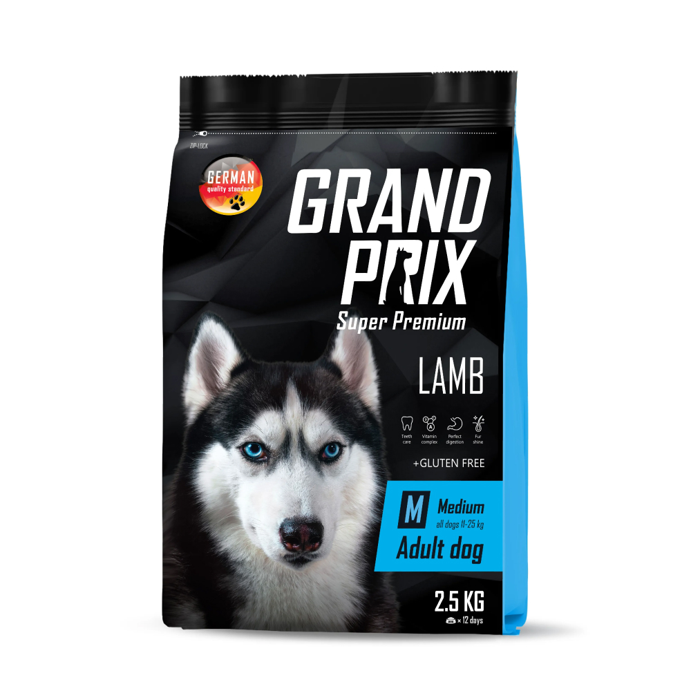 

Grand Prix Сухой корм для собак средних пород, с ягненком, 2,5 кг